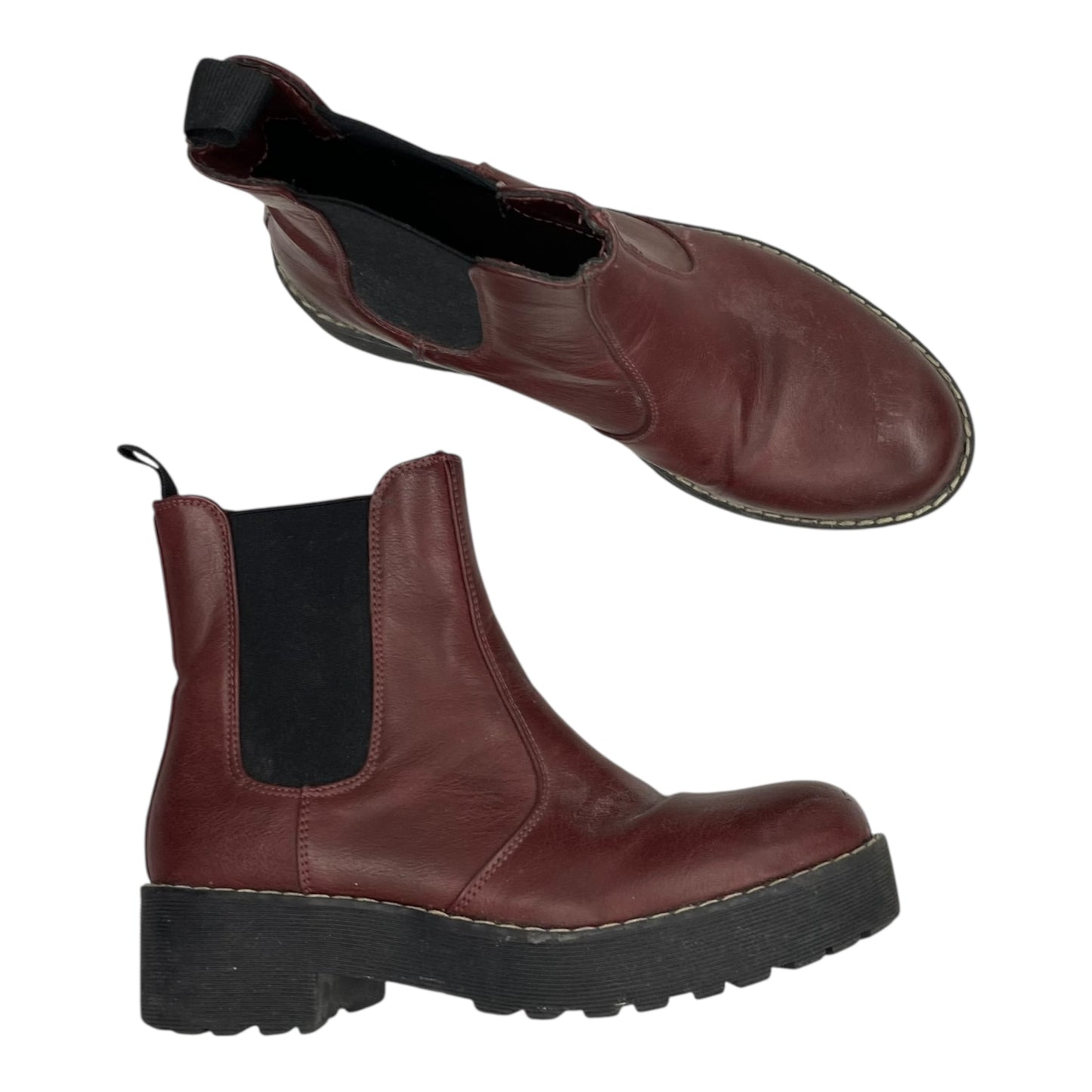 Boots Ankle Flats By Dirty Laundry In Red, Size:8.5