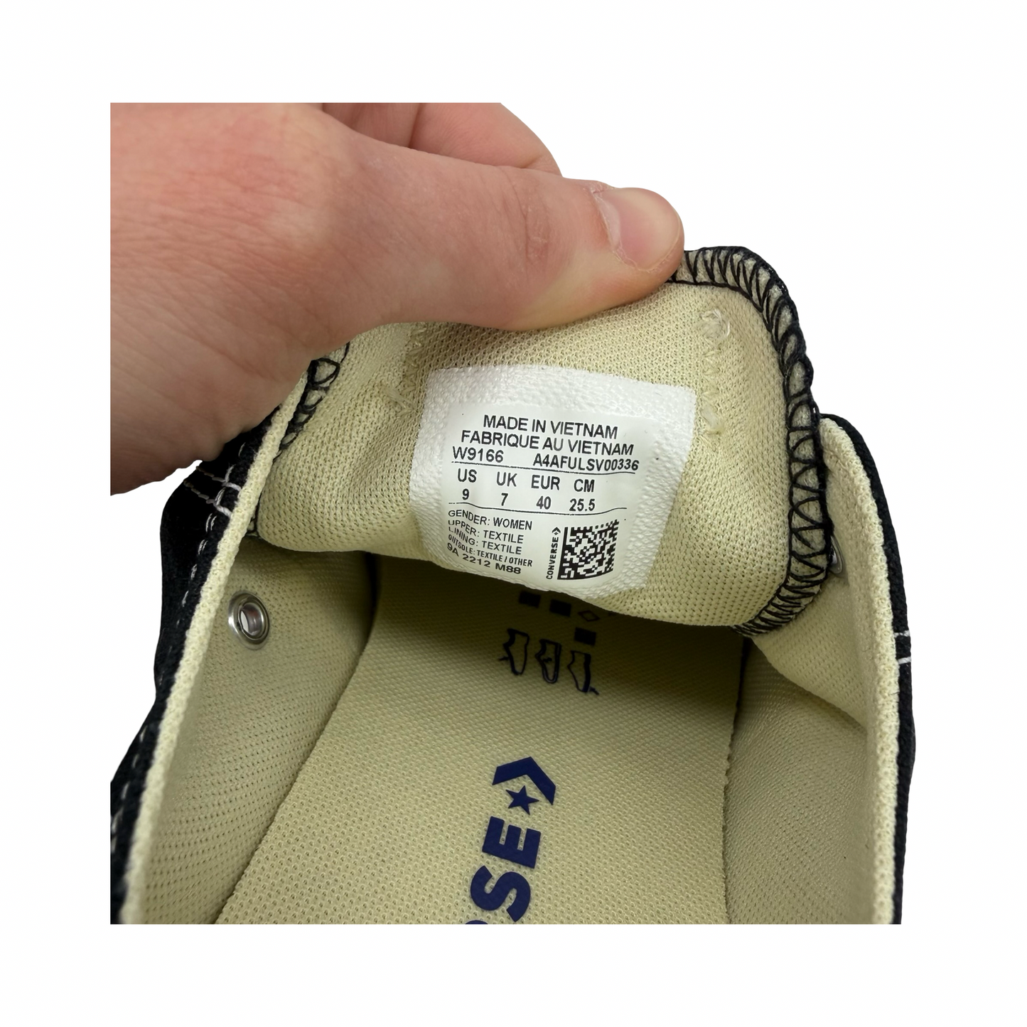 Shoes Sneakers By Converse In Black, Size:9