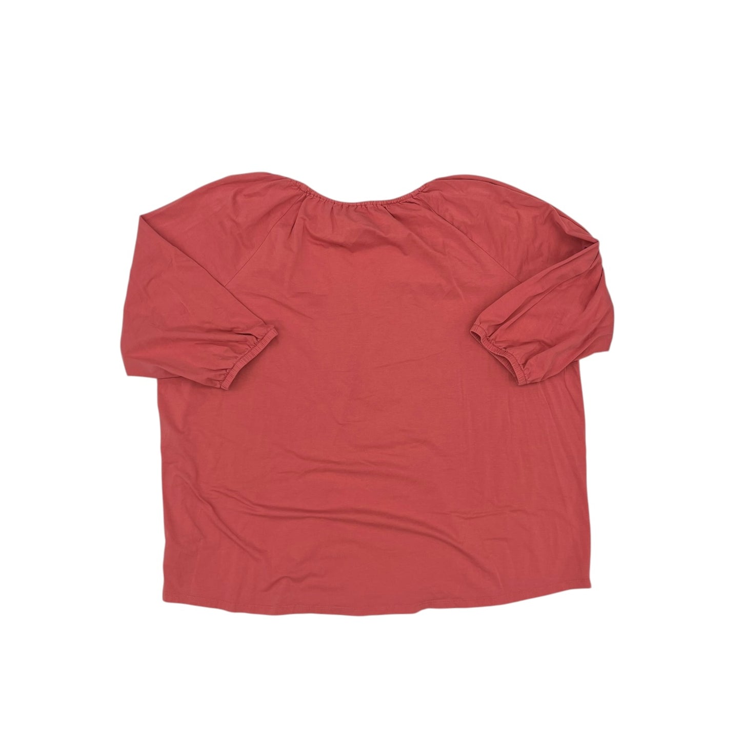Top 3/4 Sleeve By Lands End In Orange, Size:3X