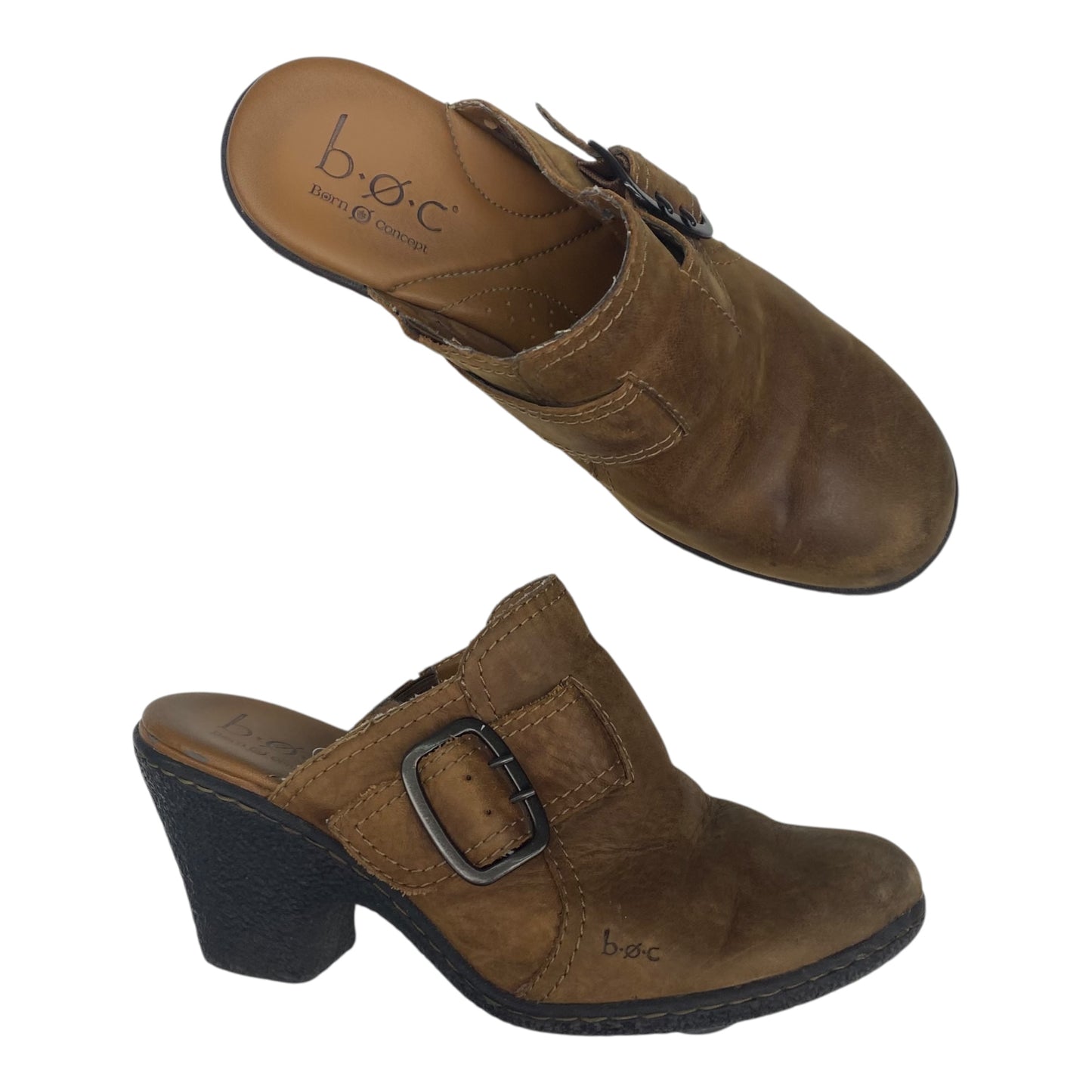 Shoes Heels Block By Boc In Brown, Size:9