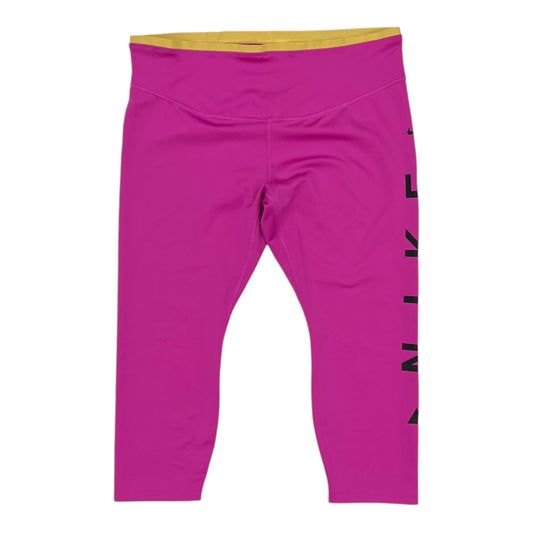 Athletic Leggings Capris By Nike Apparel In Pink, Size:2X