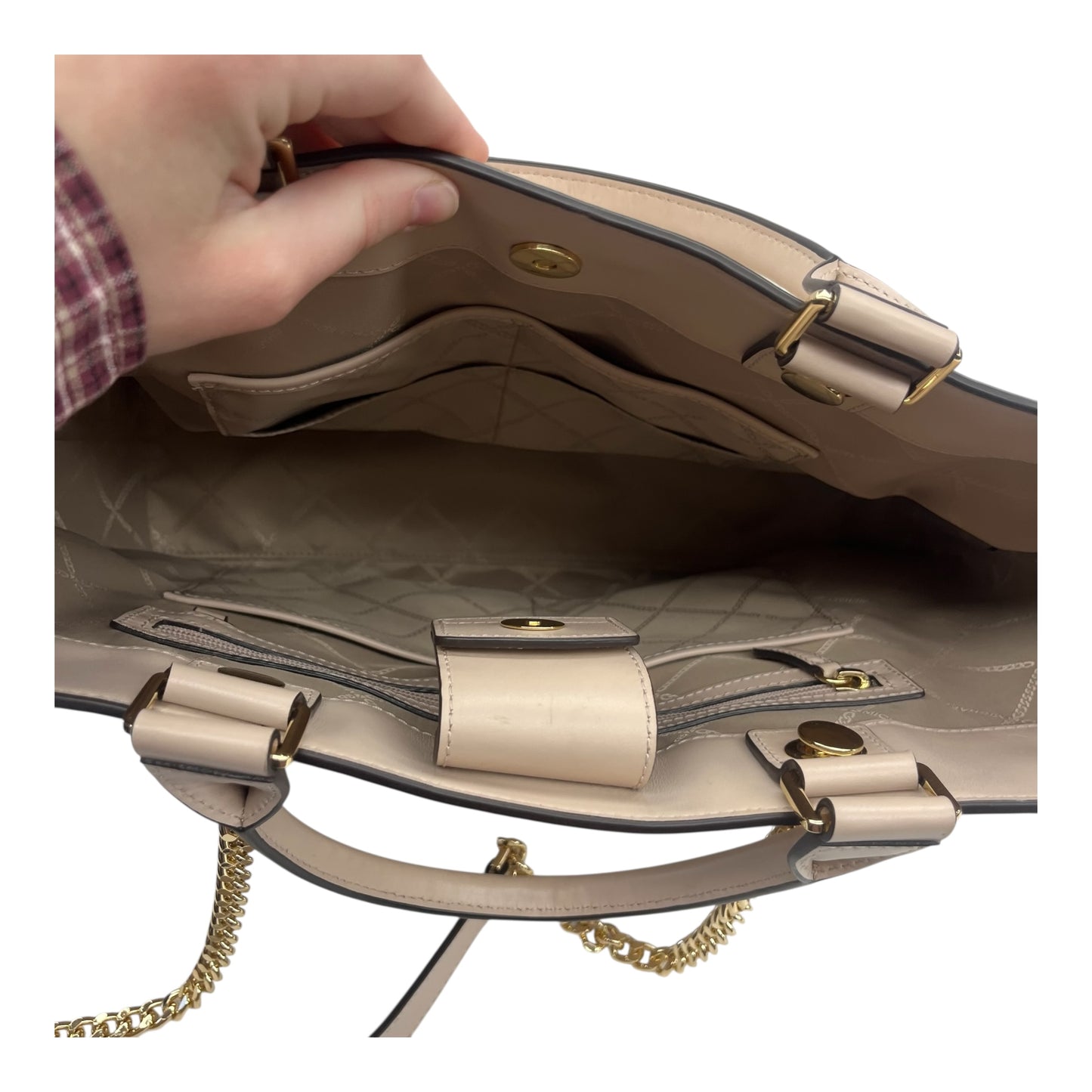 Handbag Designer By Michael Kors In Pink, Size:Large