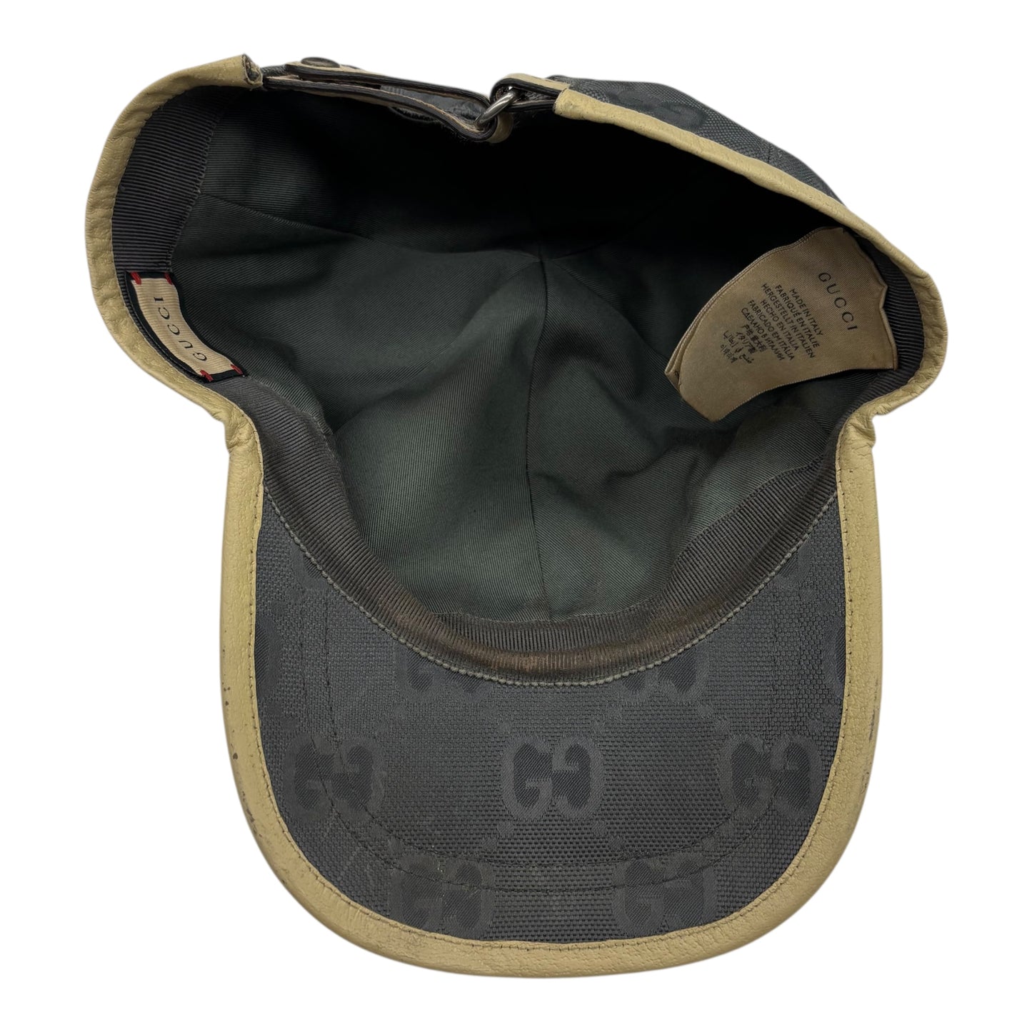 Hat Luxury Designer By Gucci In Cream & Grey