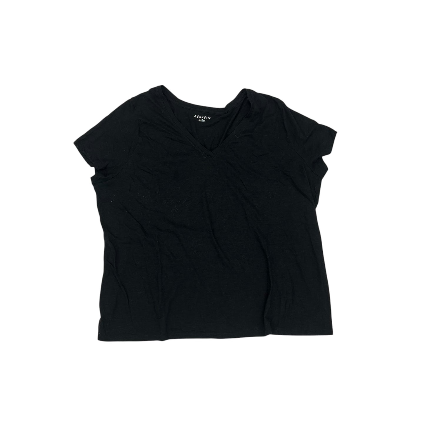 Top Ss By Ava & Viv In Black, Size:4X