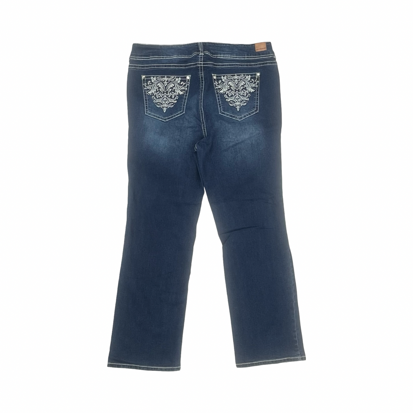 Jeans Boot Cut By Wallflower In Blue Denim, Size:18