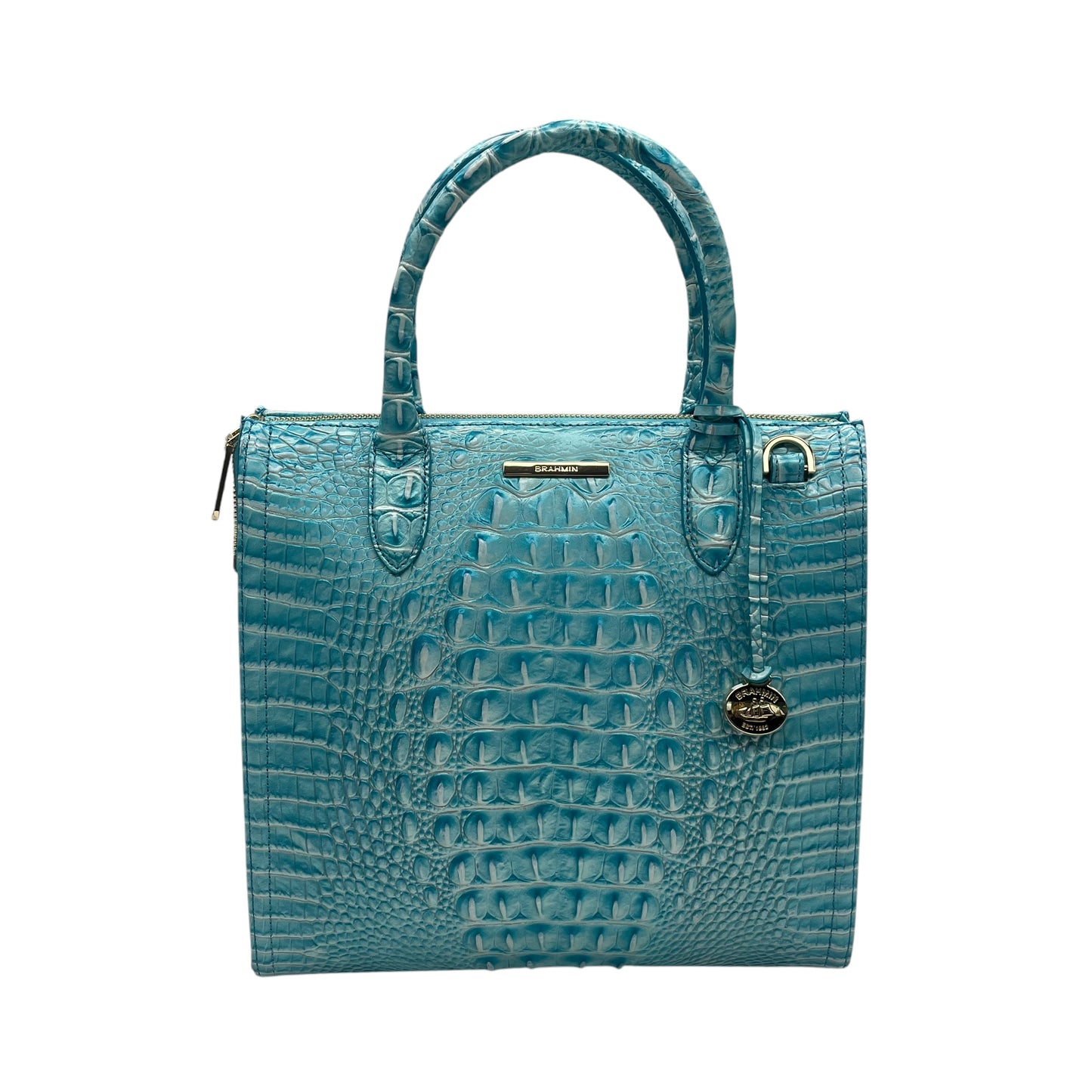 Handbag Designer By Brahmin In Blue, Size:Medium