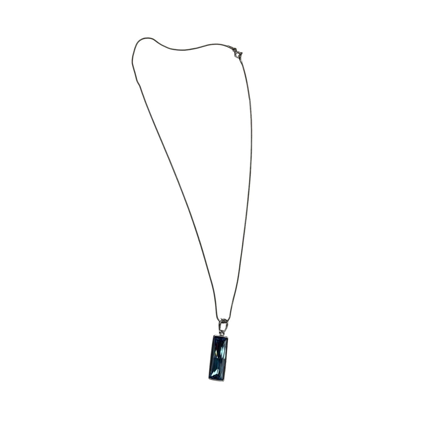 Necklace Pendant By Clothes Mentor In Blue & Silver