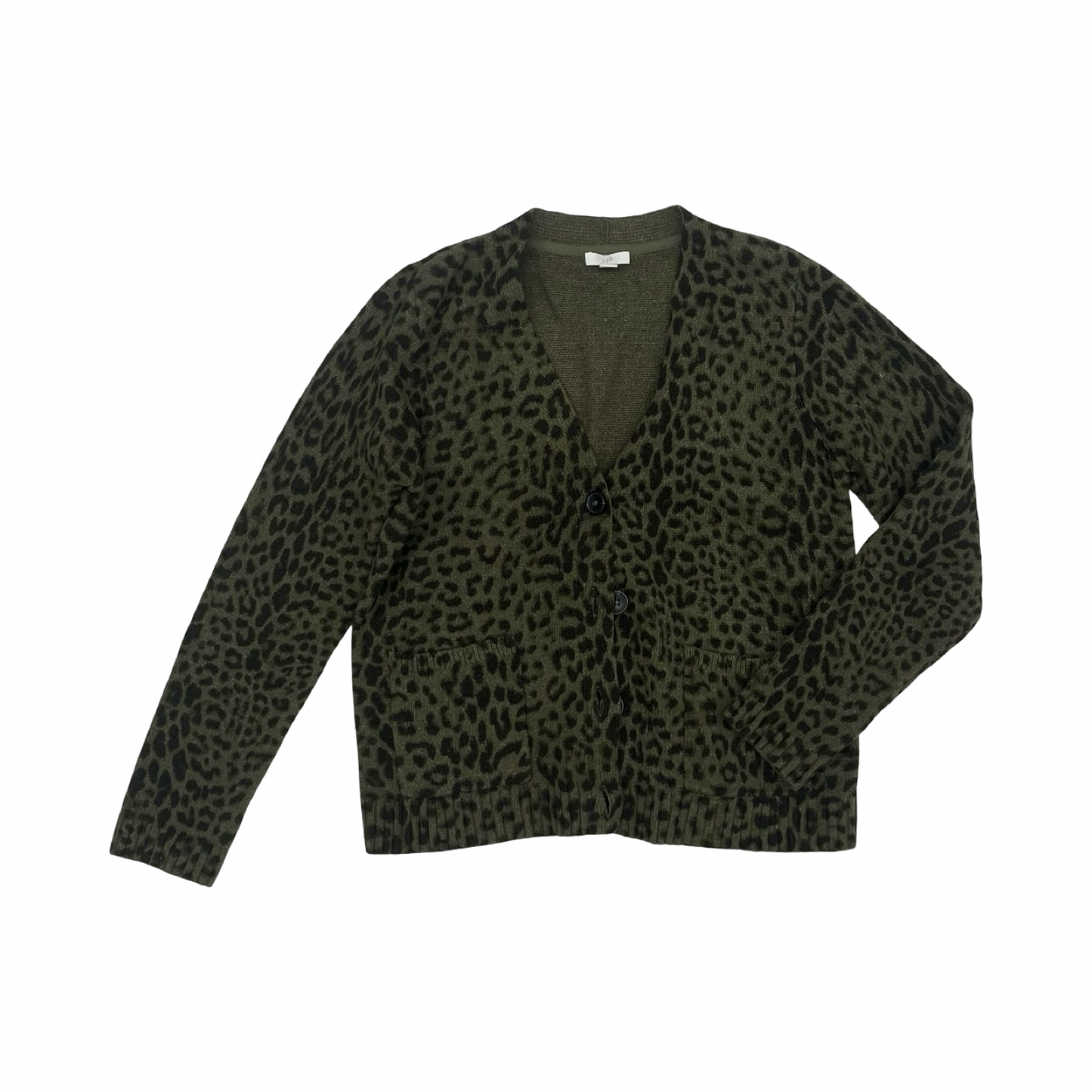 Sweater Cardigan By J. Jill In Animal Print, Size:S