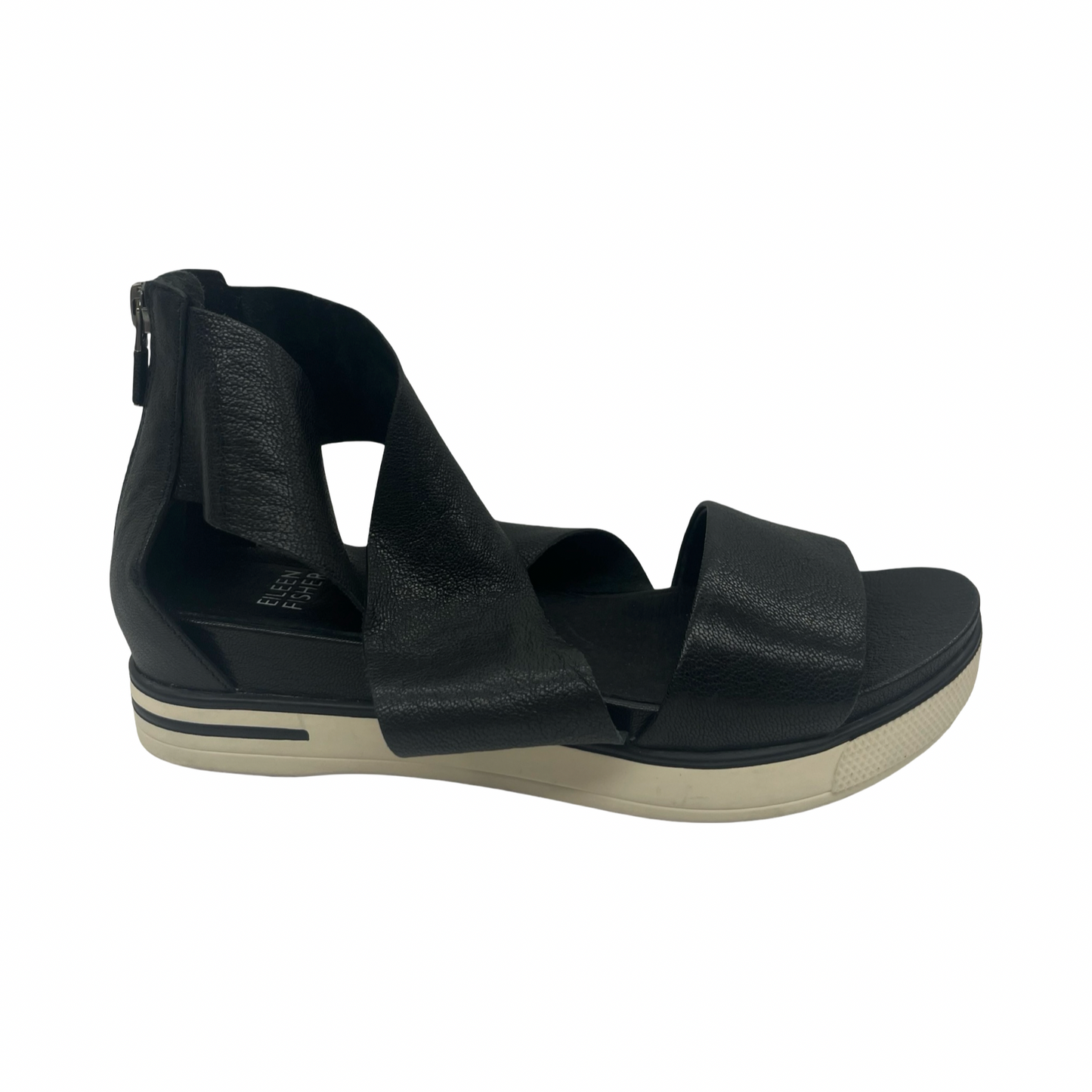 Sandals Flats By Eileen Fisher In Black, Size:6