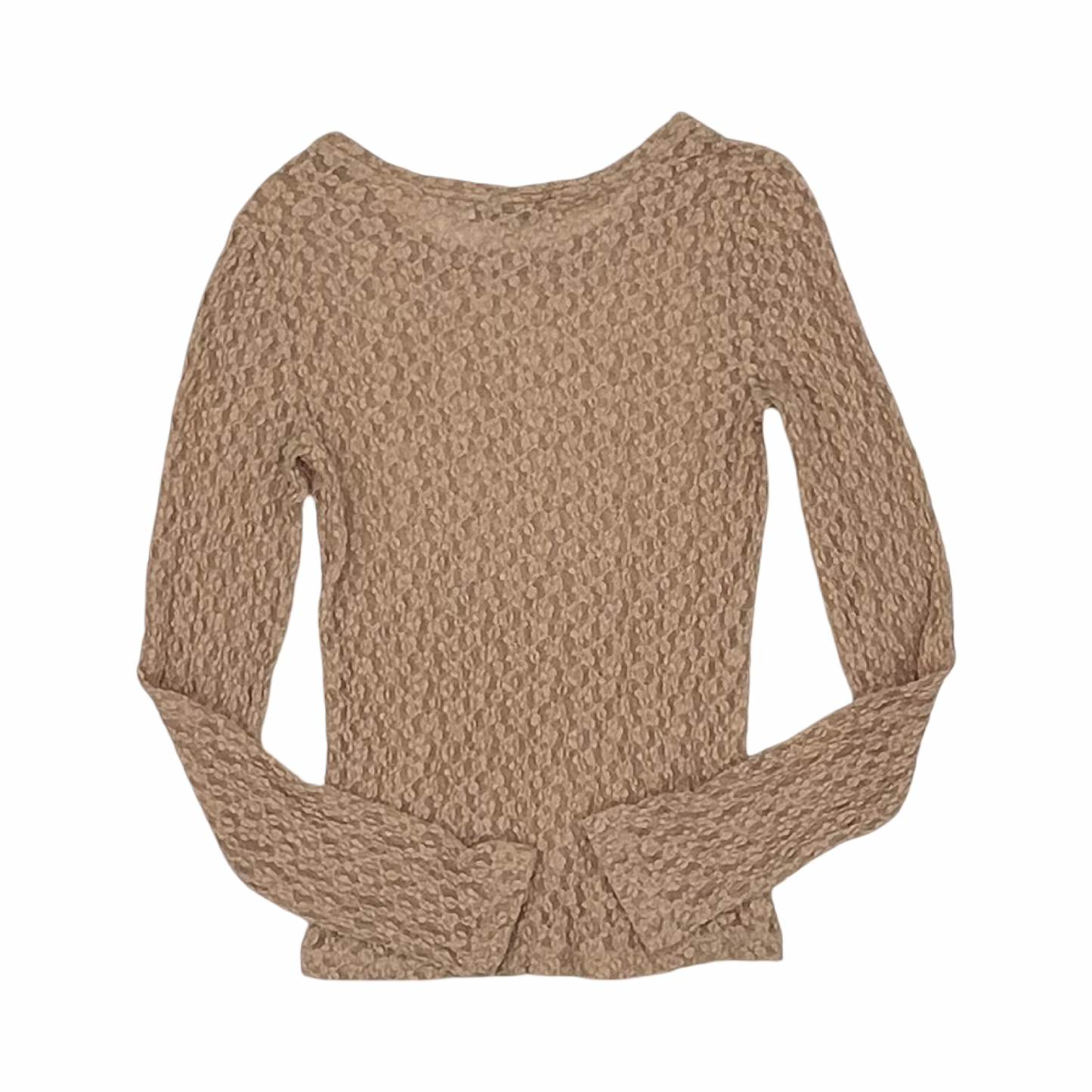 Blouse Ls By Loft In Tan, Size:S