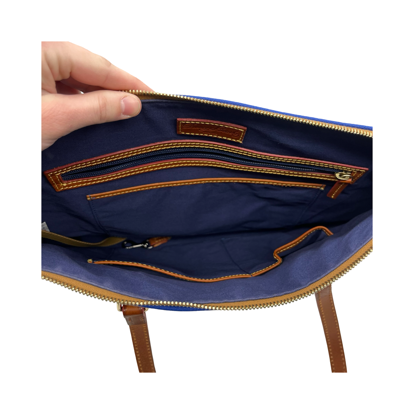 Handbag Designer By Dooney And Bourke In Blue, Size:Large