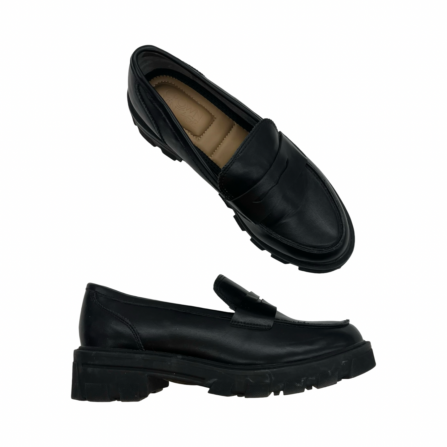 Shoes Flats By Crown Vintage In Black, Size:8