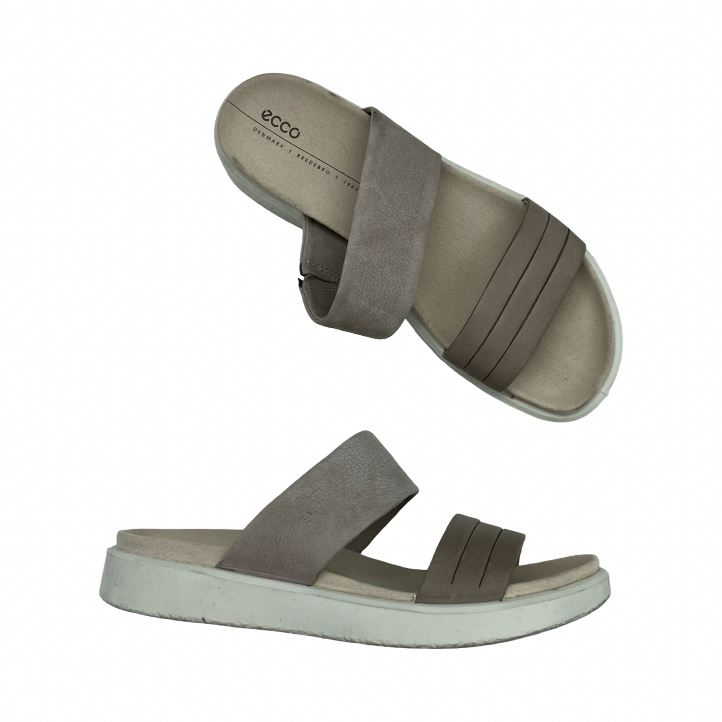 Sandals Flats By Ecco In Tan, Size:7