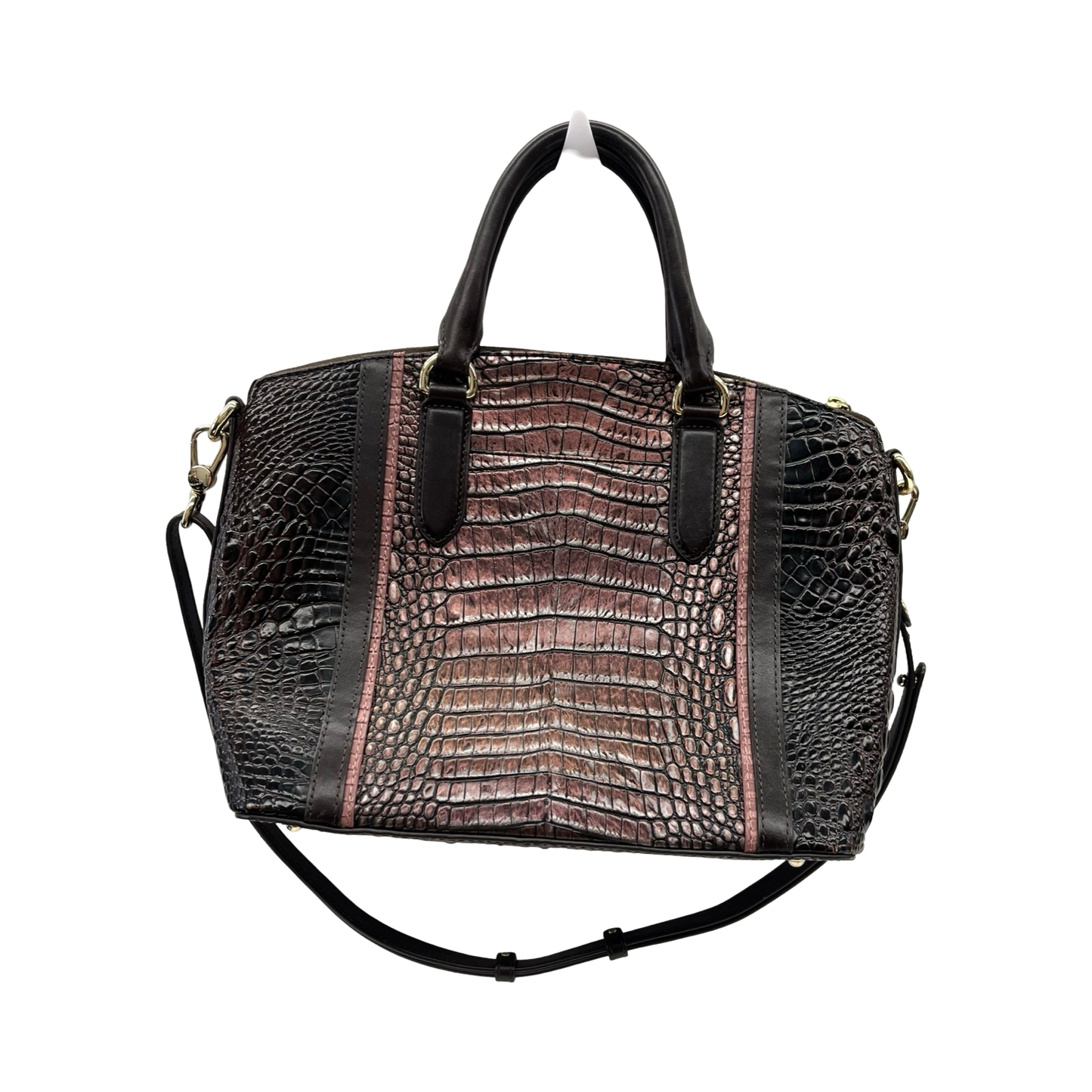 Handbag Designer By Brahmin In Brown & Pink, Size:Small