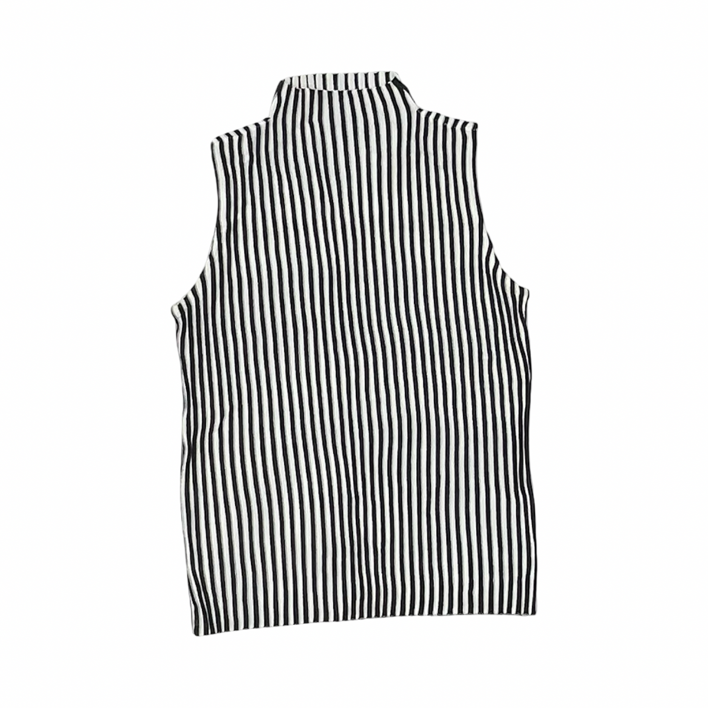 Blouse Sleeveless By Kenneth Cole In Black & White, Size:Xl