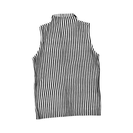 Blouse Sleeveless By Kenneth Cole In Black & White, Size:Xl