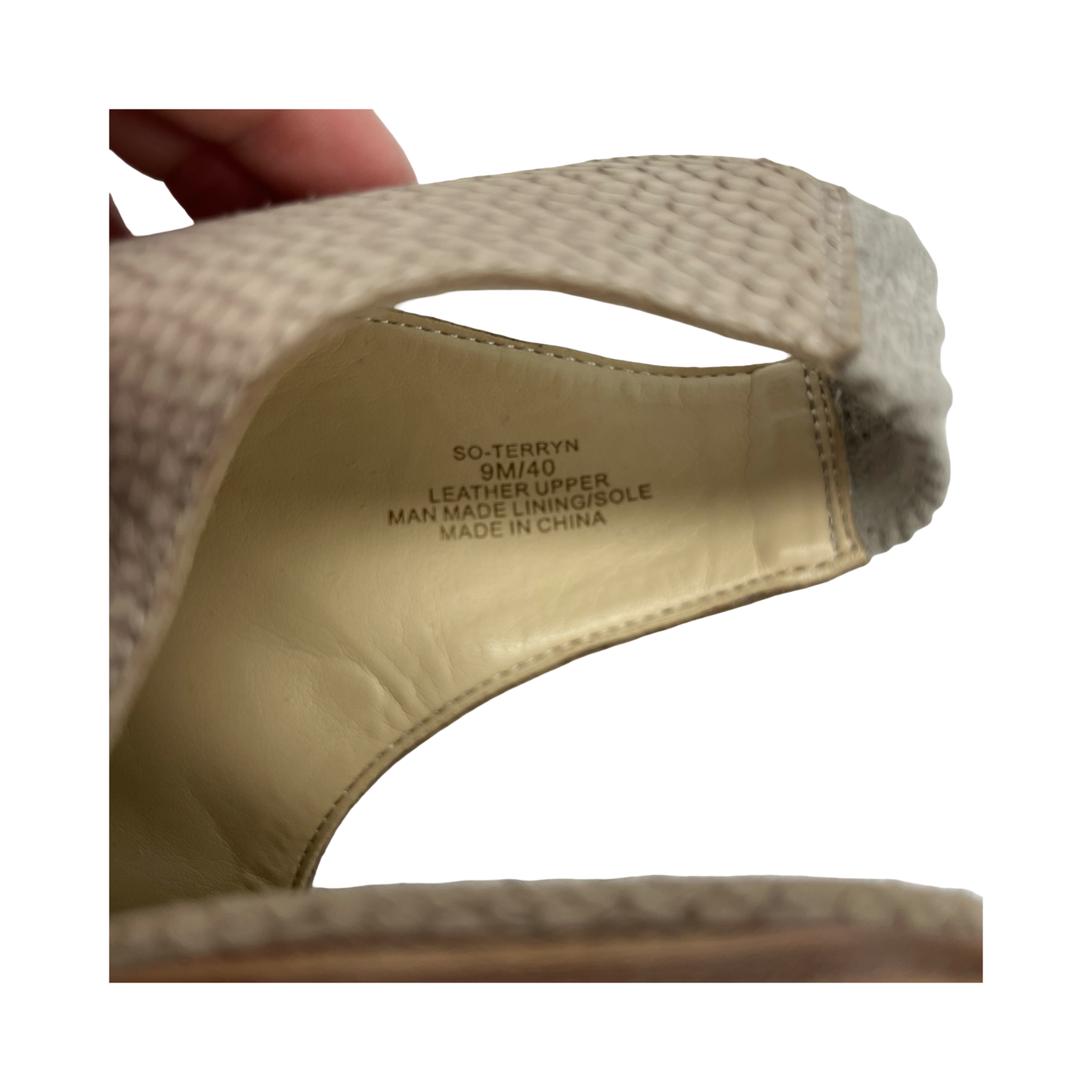 Sandals Heels Block By Sole Society In Tan, Size:9