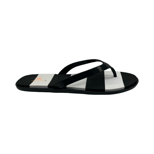 Sandals Flip Flops By Tek Gear In Black & White, Size:8
