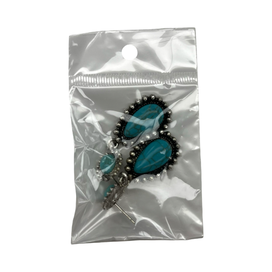 Earrings Dangle/Drop By Clothes Mentor In Blue & Silver