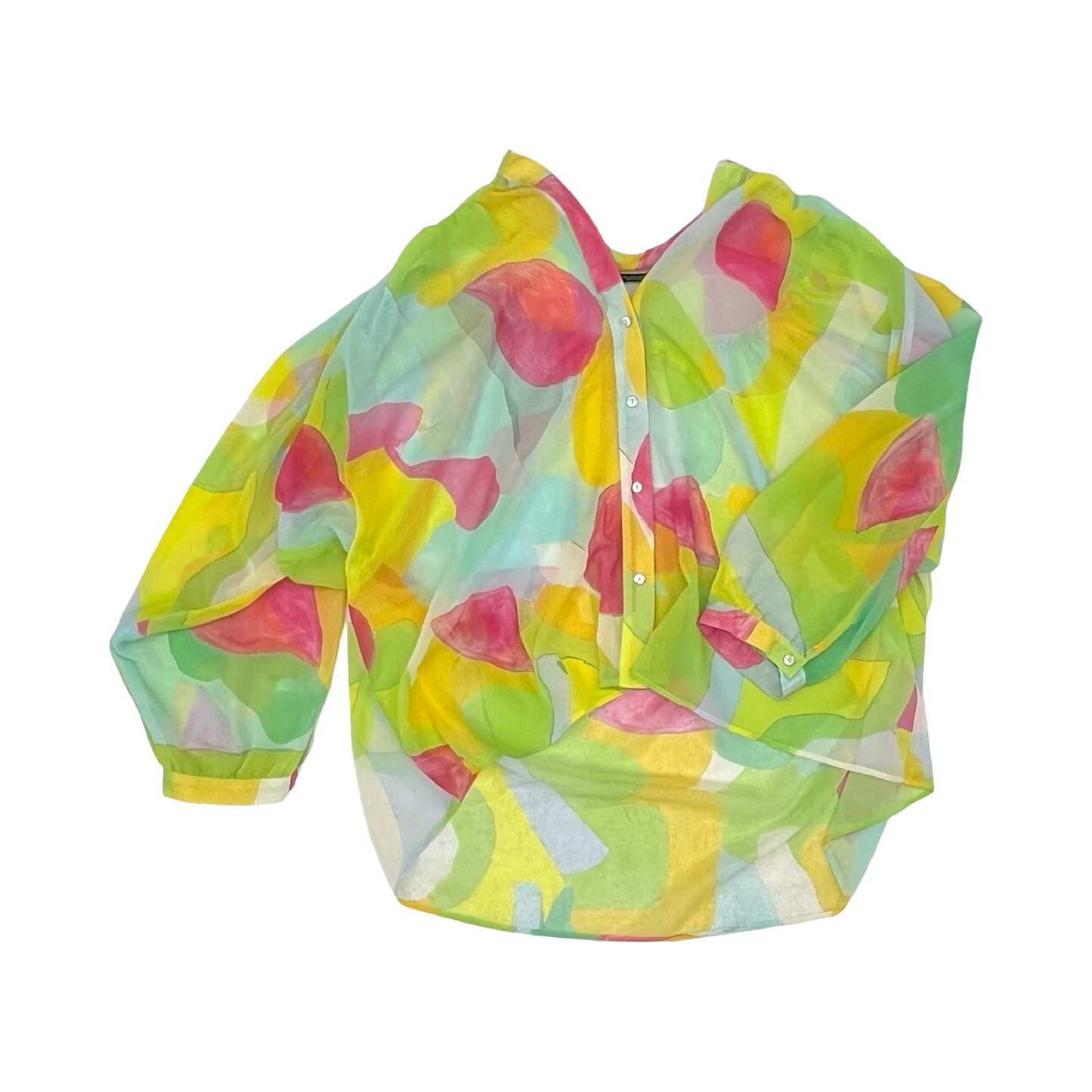Blouse Ls By Zara In Floral Print, Size:S