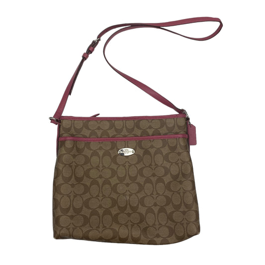 BROWN CROSSBODY DESIGNER by COACH Size:LARGE