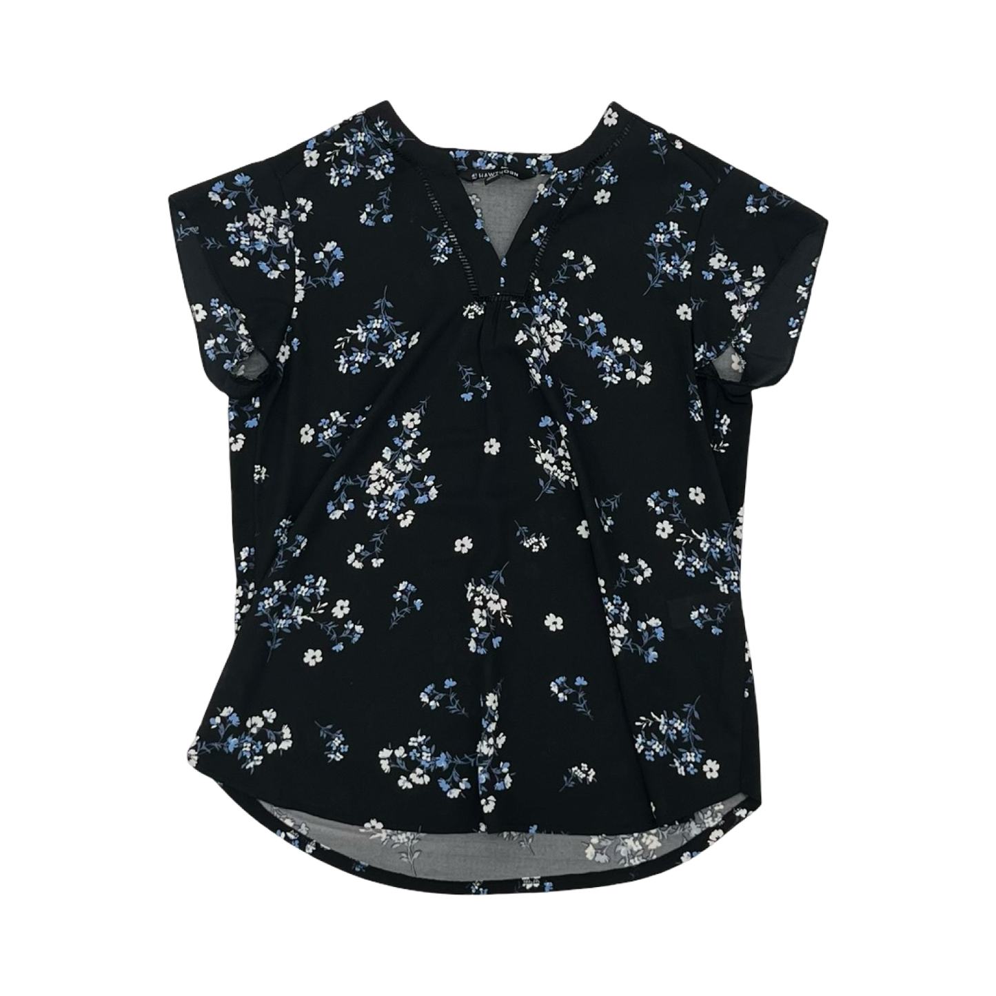 Blouse Ss By 41 Hawthorn In Black & Blue, Size:S