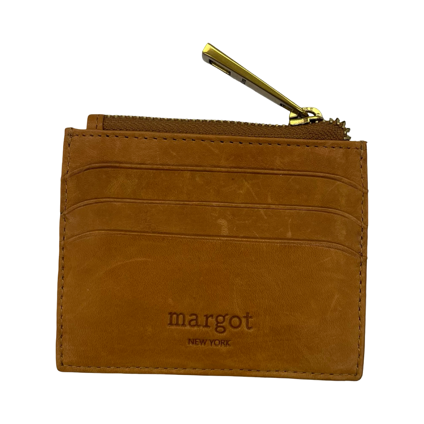 Wallet Leather By Margot In Tan, Size:Small