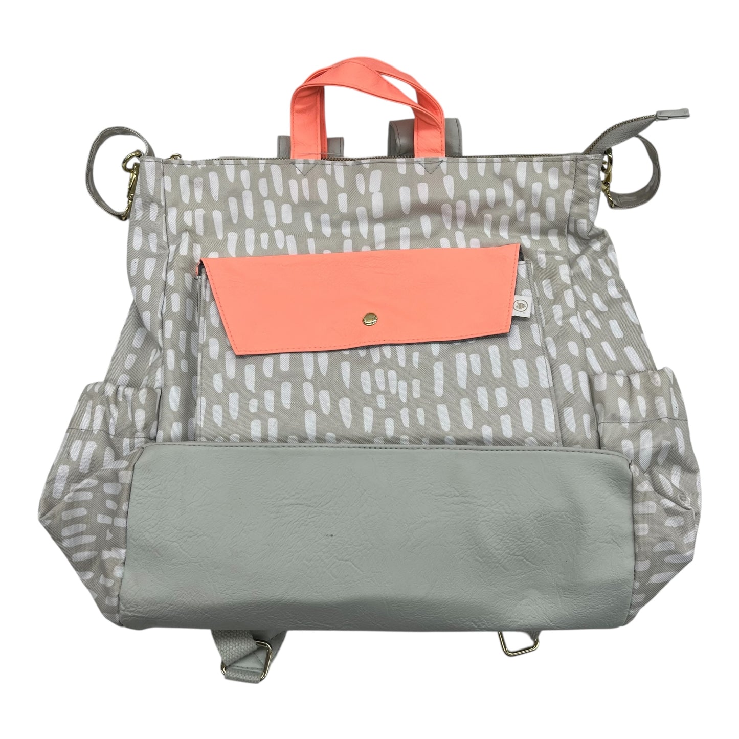 Diaper Bag By Clothes Mentor In Grey, Size:Large