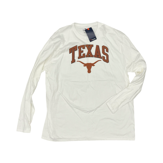 Athletic Top Ls Crewneck By Fanatics In White, Size:3X