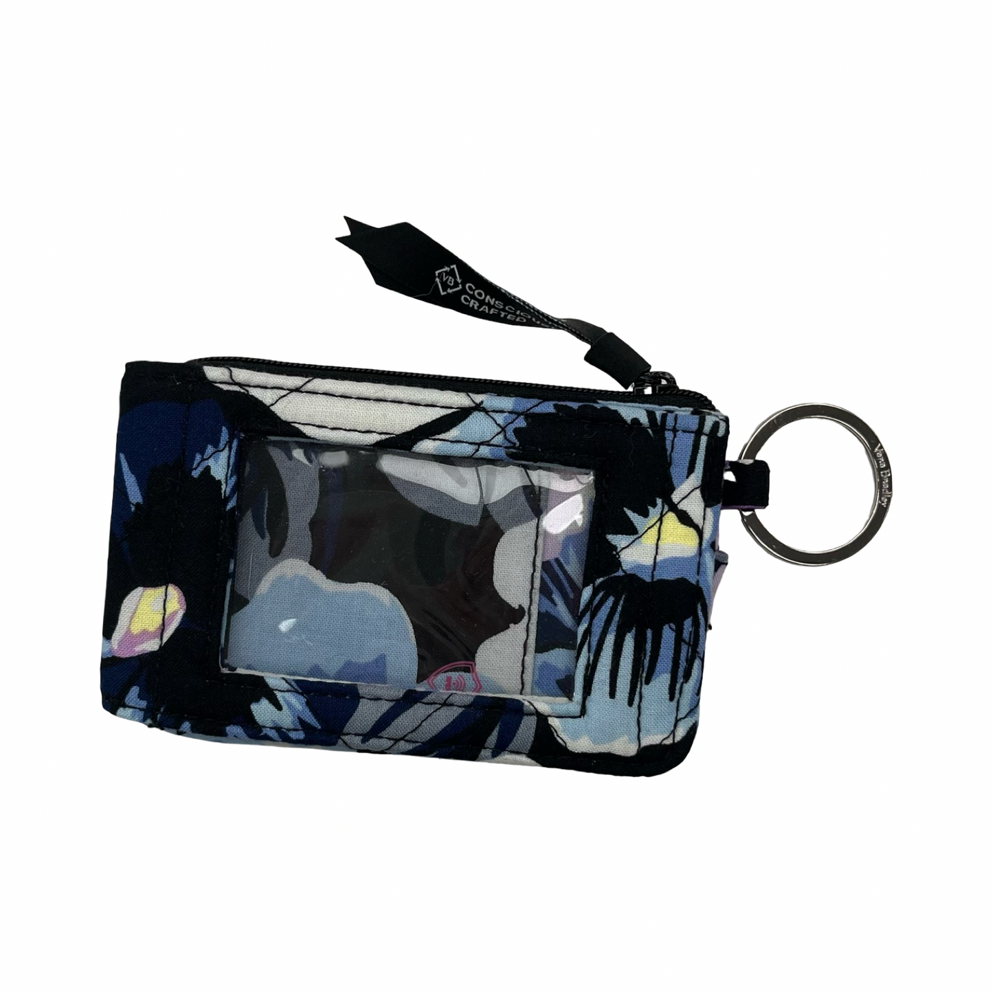 Wallet By Vera Bradley In Black & Blue, Size:Small