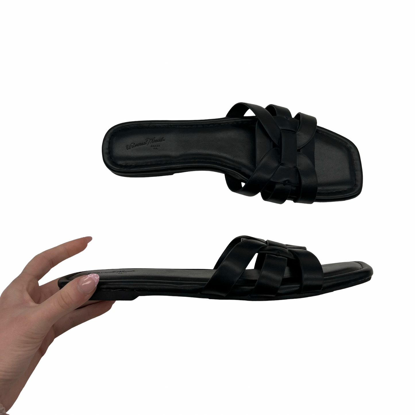 Sandals Flats By Universal Thread In Black, Size:8.5