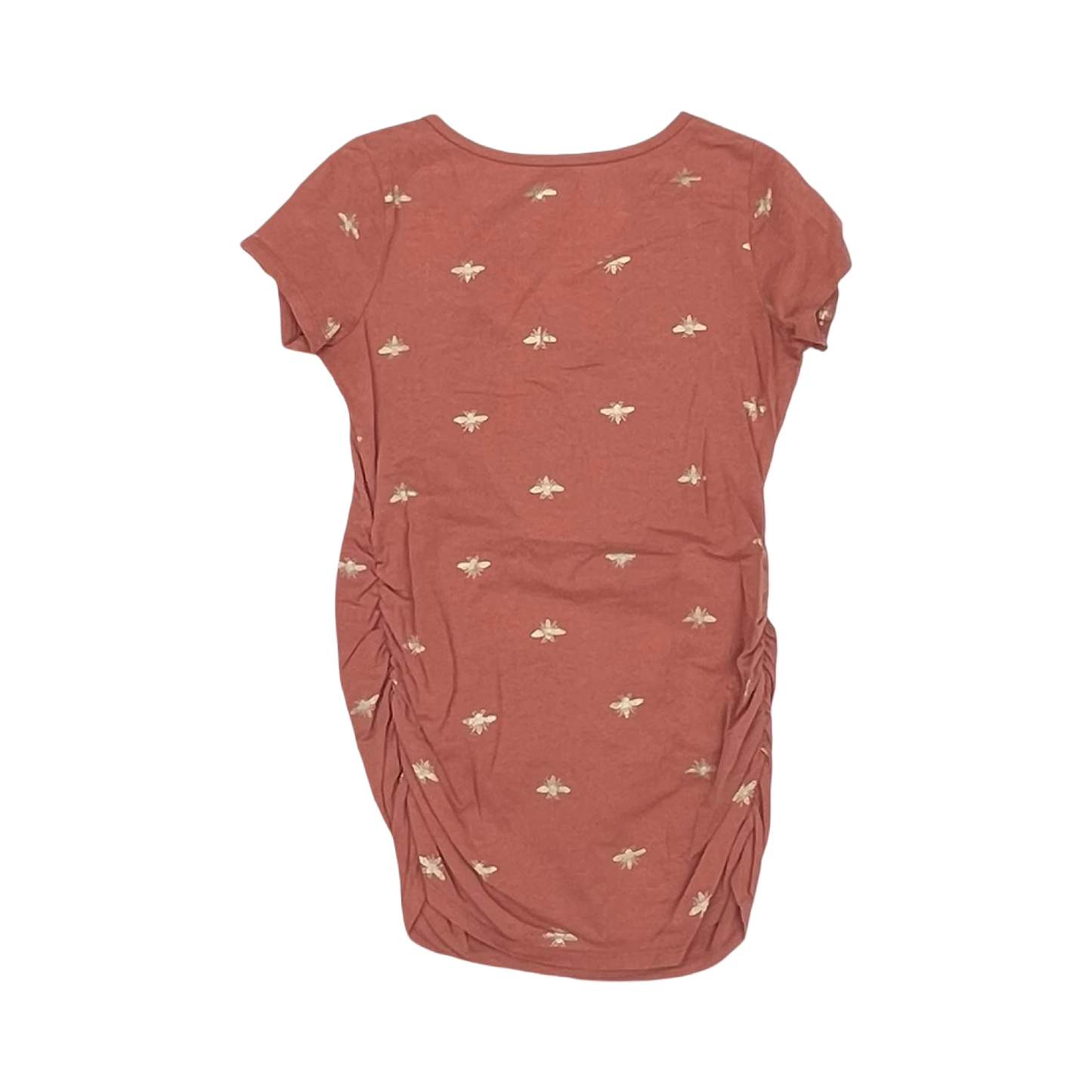 Mat Top Ss By Motherhood In Gold & Pink, Size:Xs