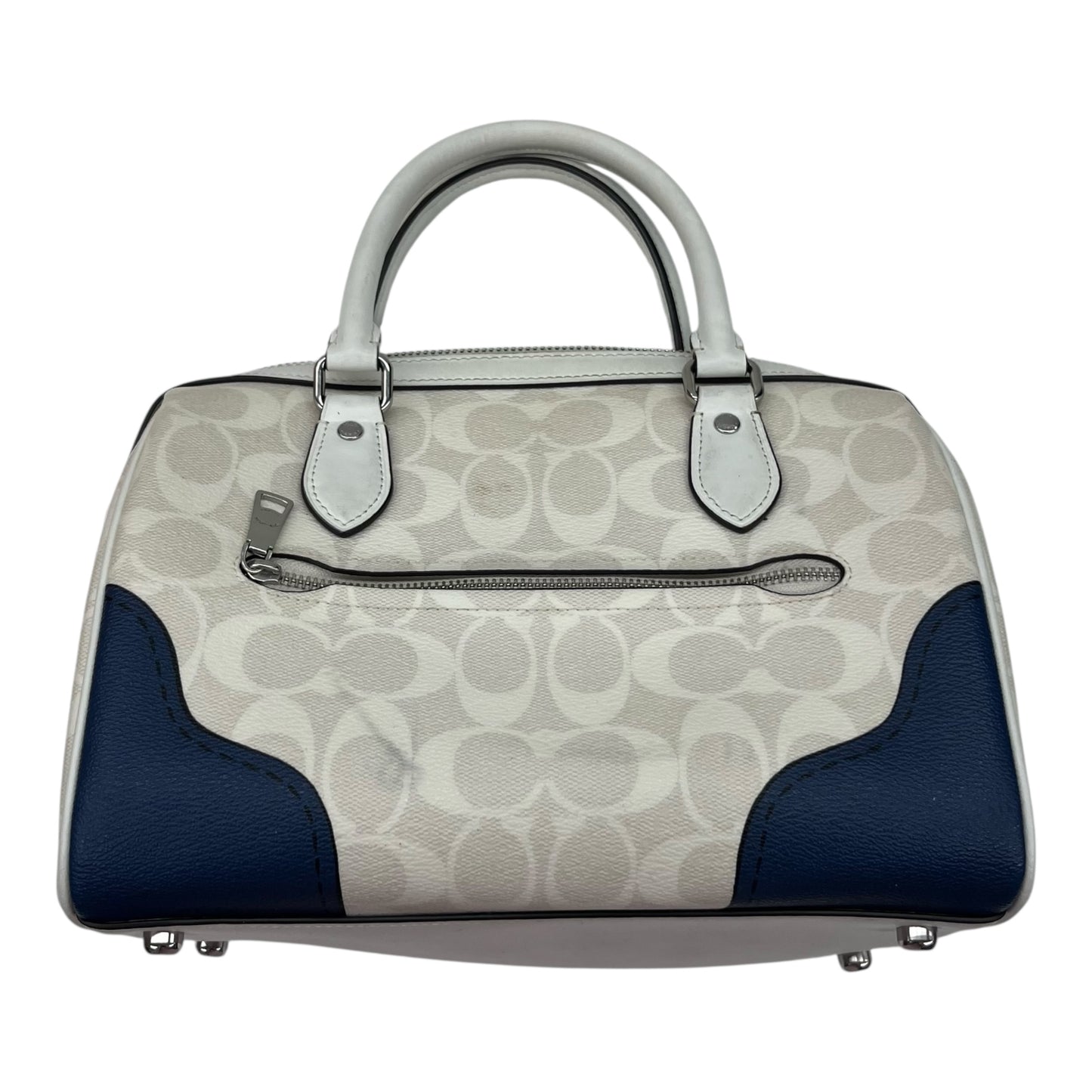 Handbag Designer By Coach In Cream, Size:Medium