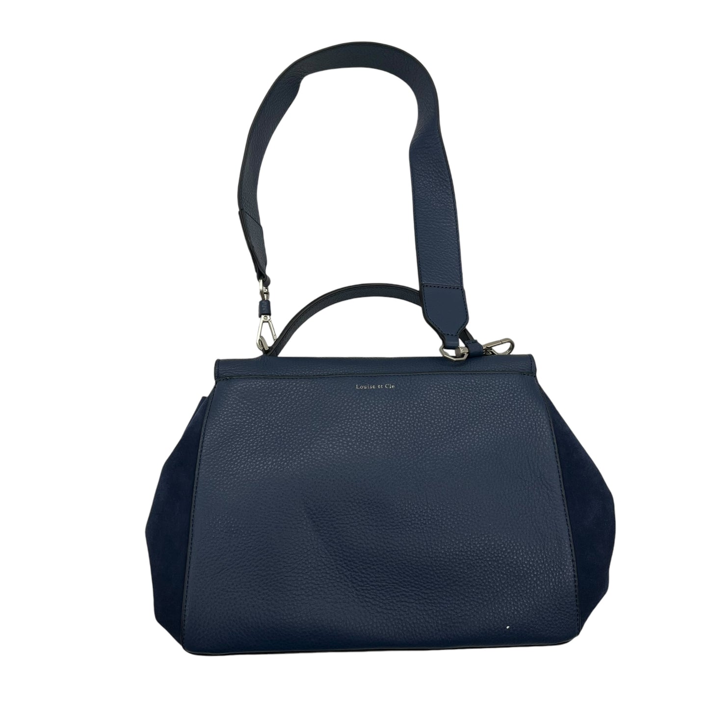 Handbag Leather By Louise Et Cie In Blue, Size:Medium