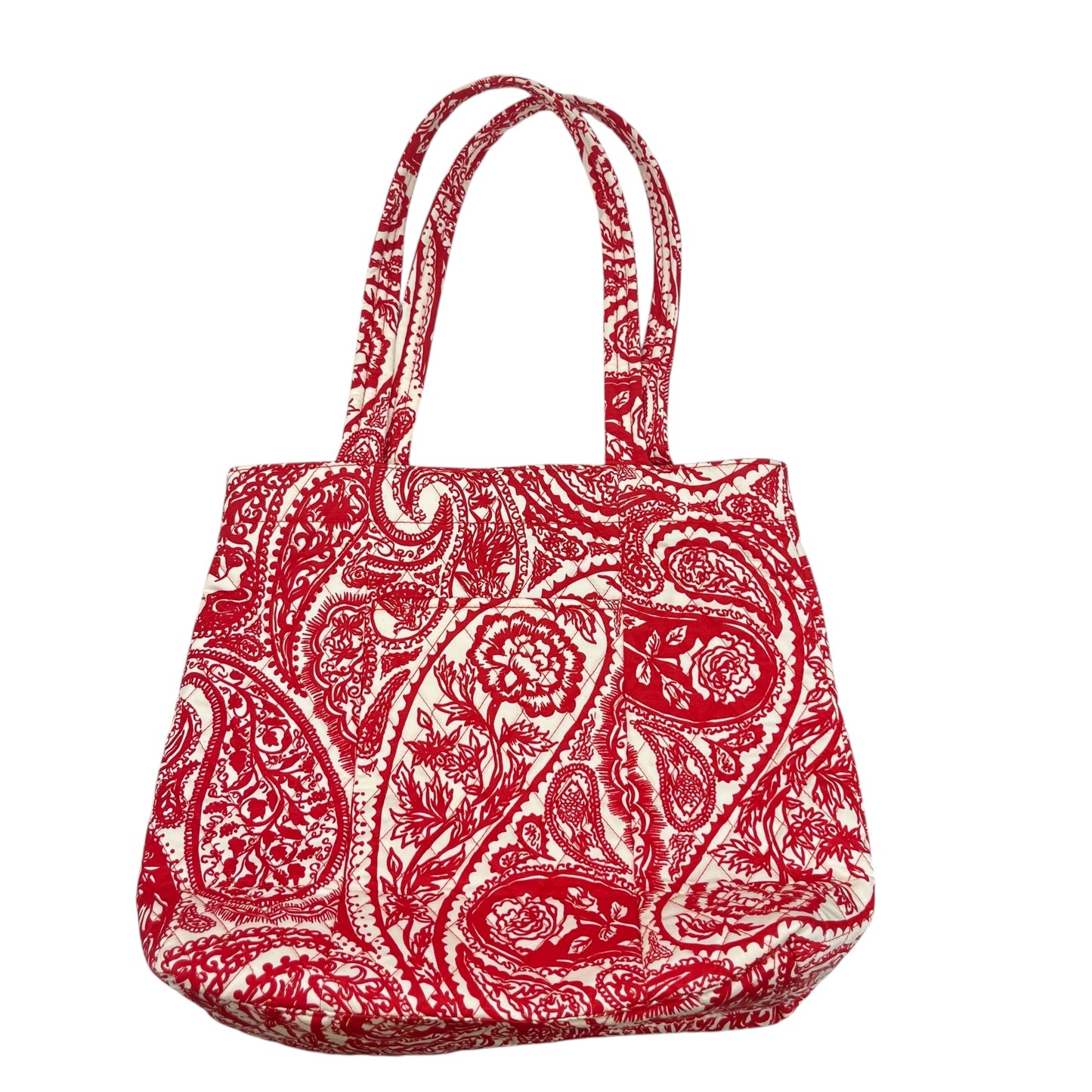 Tote By Vera Bradley In Red & White, Size:Medium