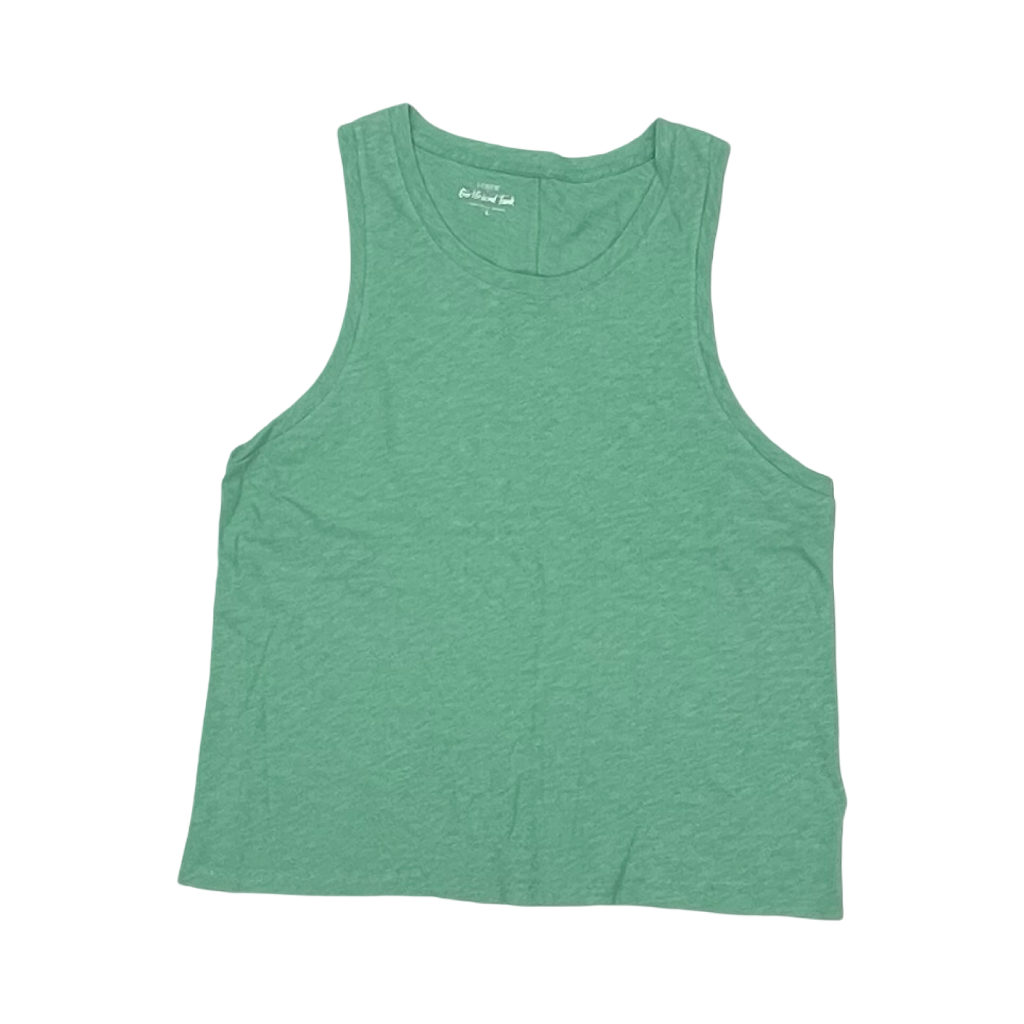 Top Sleeveless By J. Crew In Green, Size:L