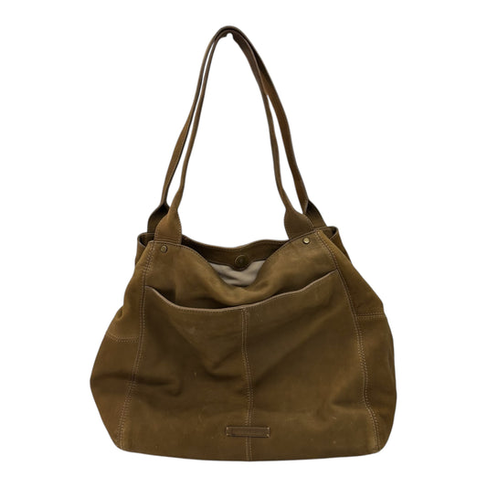 Handbag Leather By Lucky Brand In Brown, Size:Medium