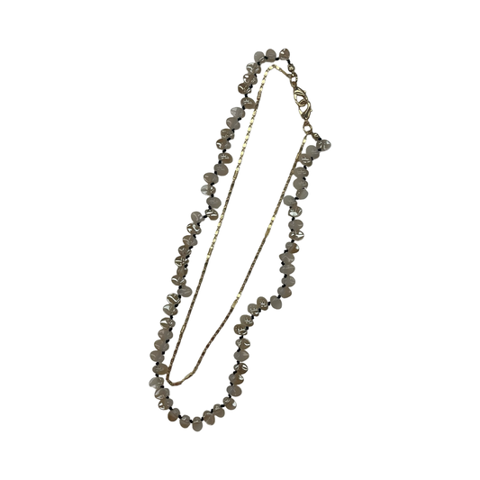 Necklace Layered By Clothes Mentor In Gold & White