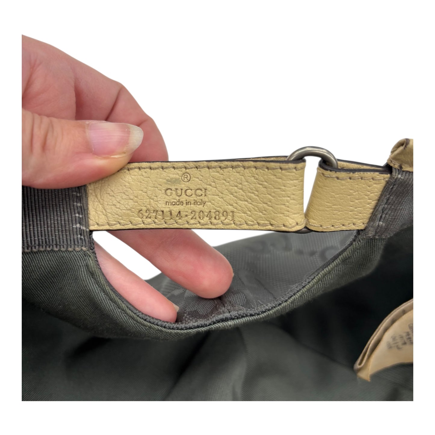 Hat Luxury Designer By Gucci In Cream & Grey