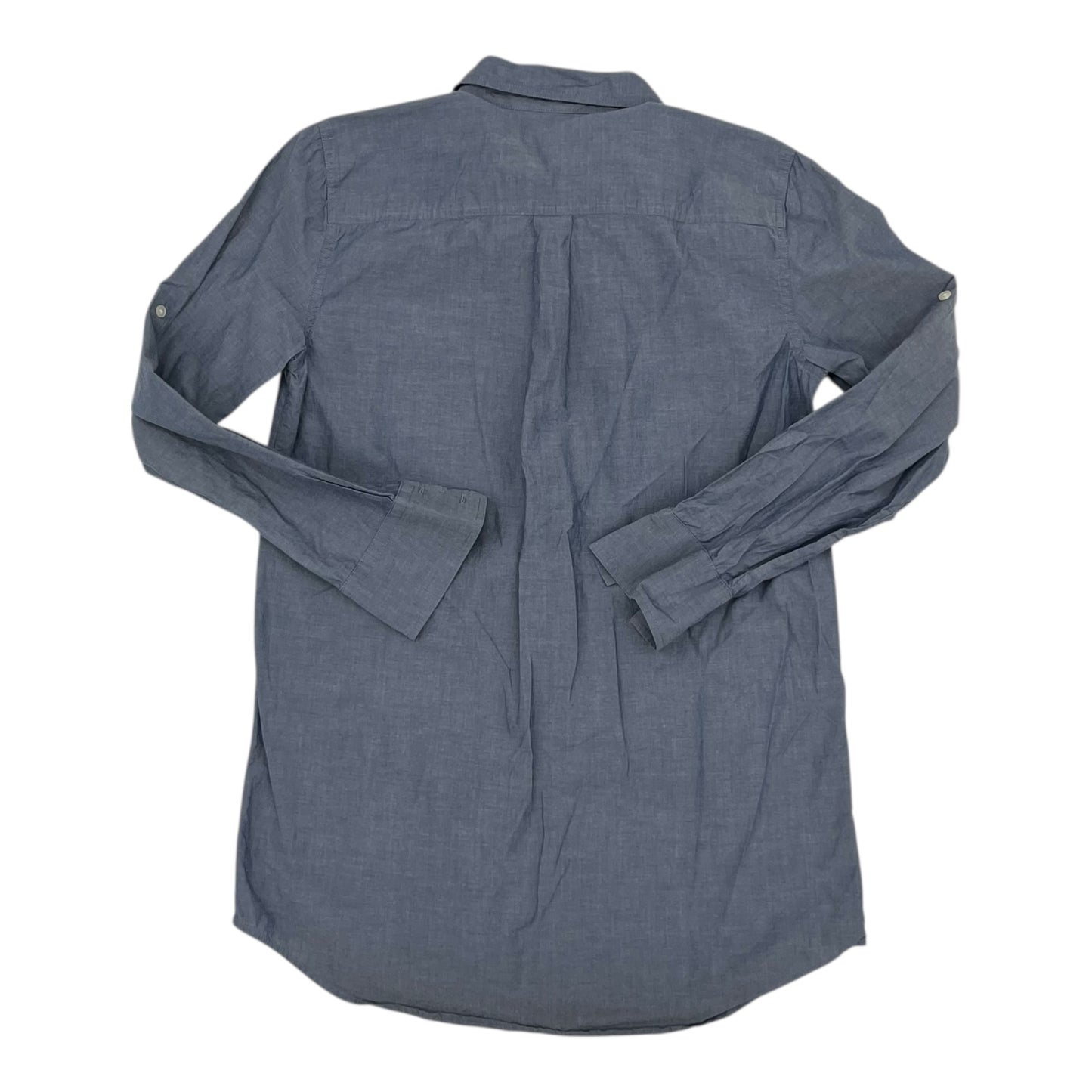 Blouse Ls By J. Crew In Blue Denim, Size:S