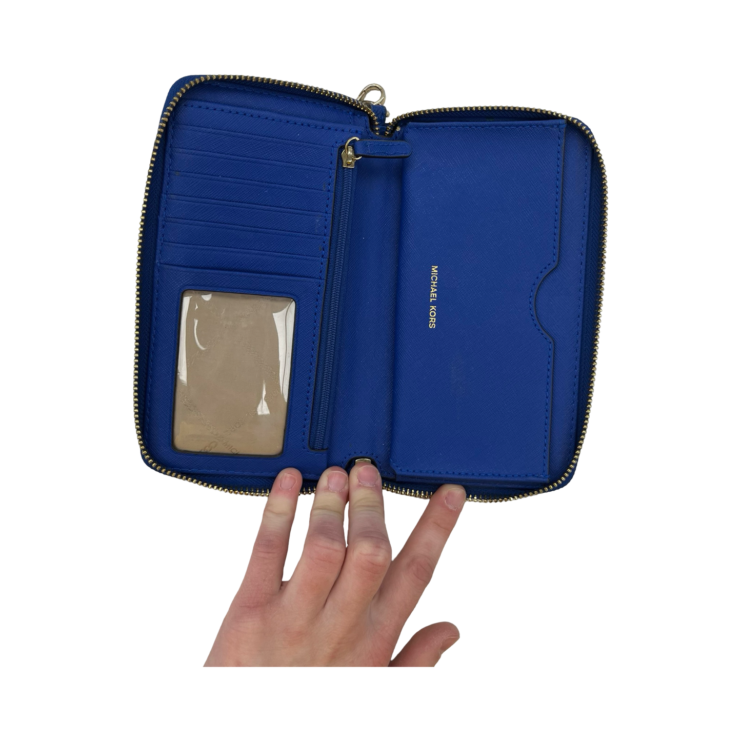 Wallet Designer By Michael Kors In Blue, Size:Medium