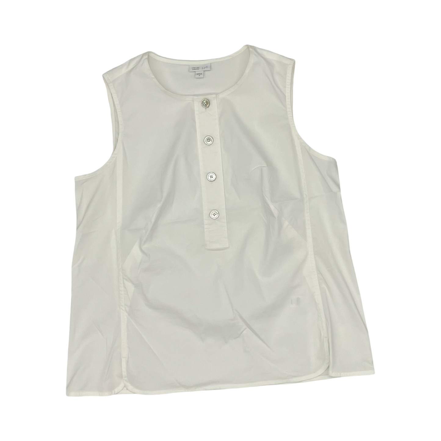 Blouse Sleeveless By J. Jill In White, Size:M