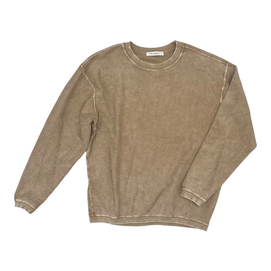 SWEATSHIRT CREWNECK by    CLOTHES MENTOR In TAN, Size: M