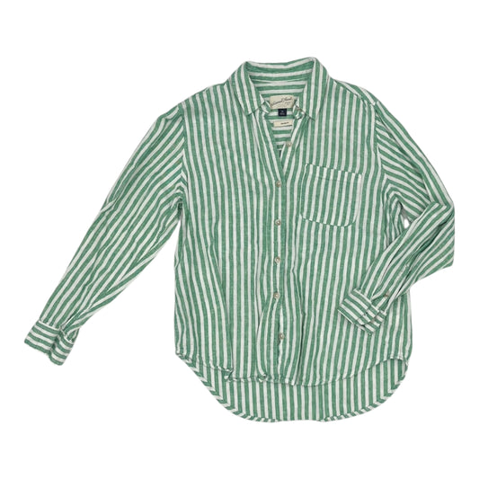 Blouse Ls By Universal Thread In Green & White, Size:Xs
