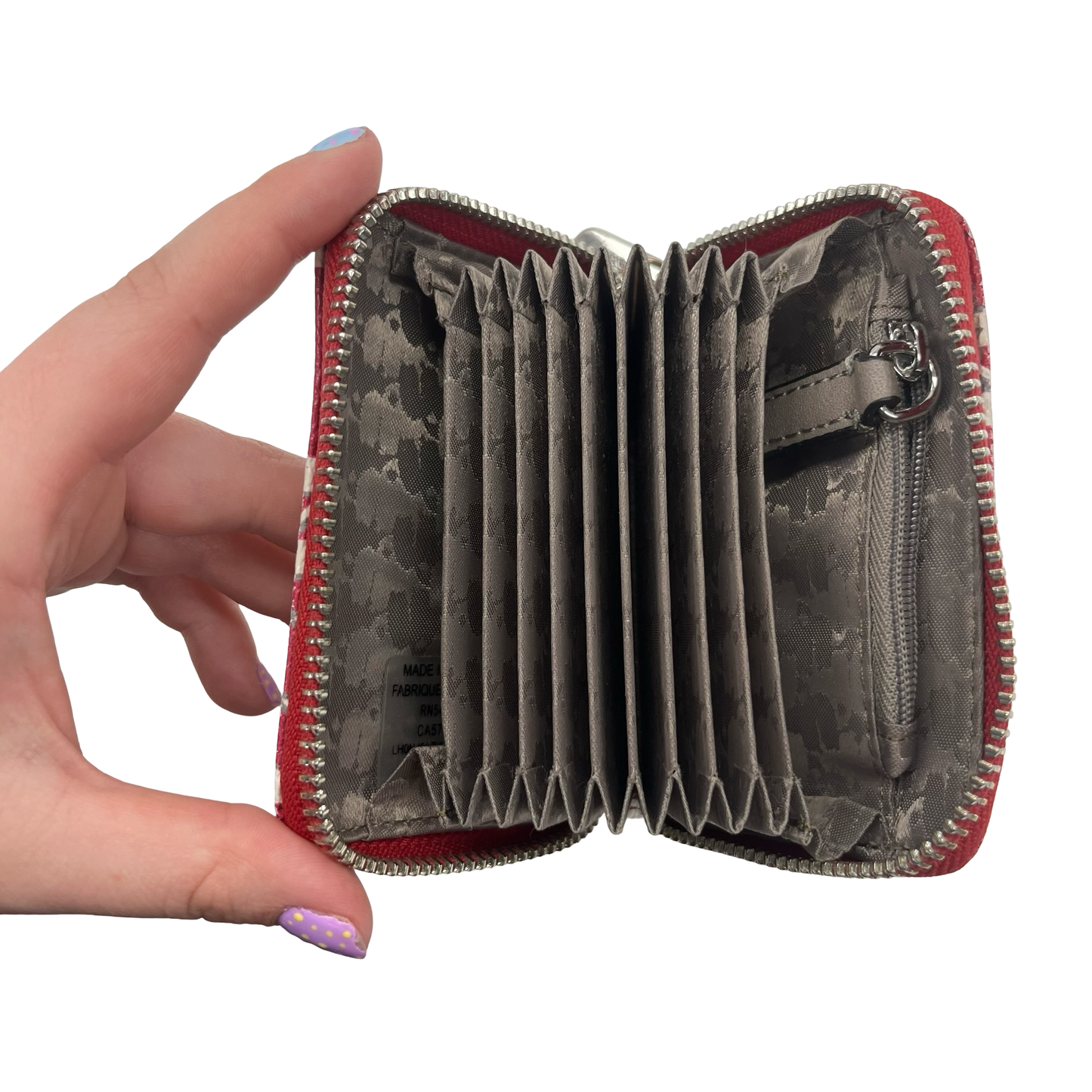 Wallet Designer By Karl Lagerfeld In Red & White, Size:Small