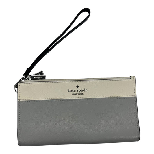 Wristlet Designer By Kate Spade In Cream & Grey, Size:Medium