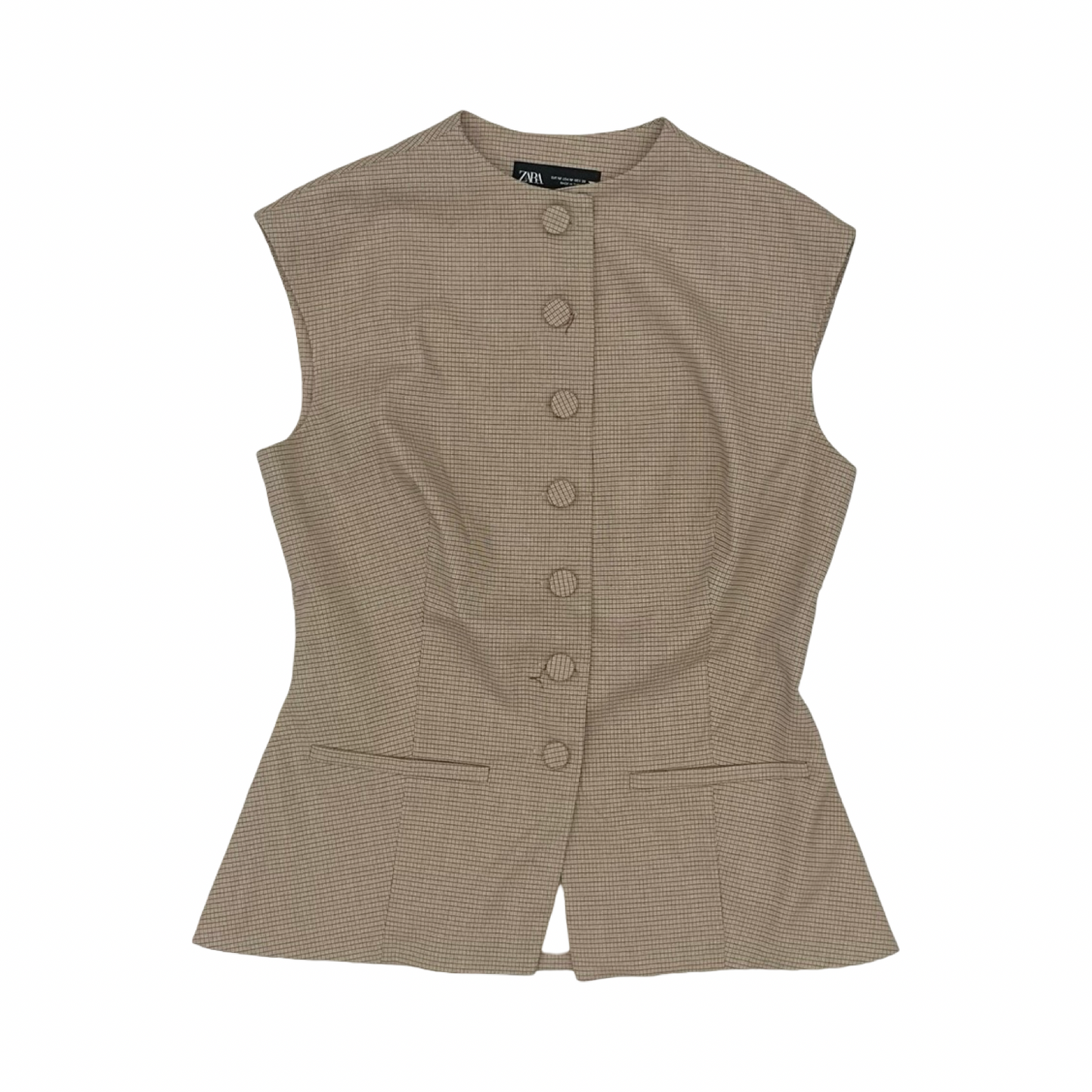 Vest Other By Zara In Plaid Pattern, Size:M