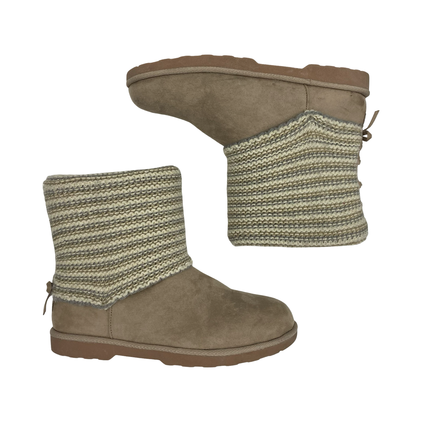 Boots Ankle Flats By Clothes Mentor In Brown, Size:8.5