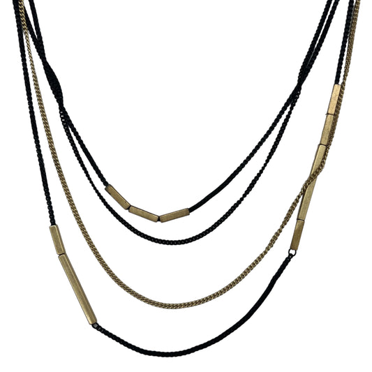 BLACK & GOLD NECKLACE STATEMENT by LIA SOPHIA