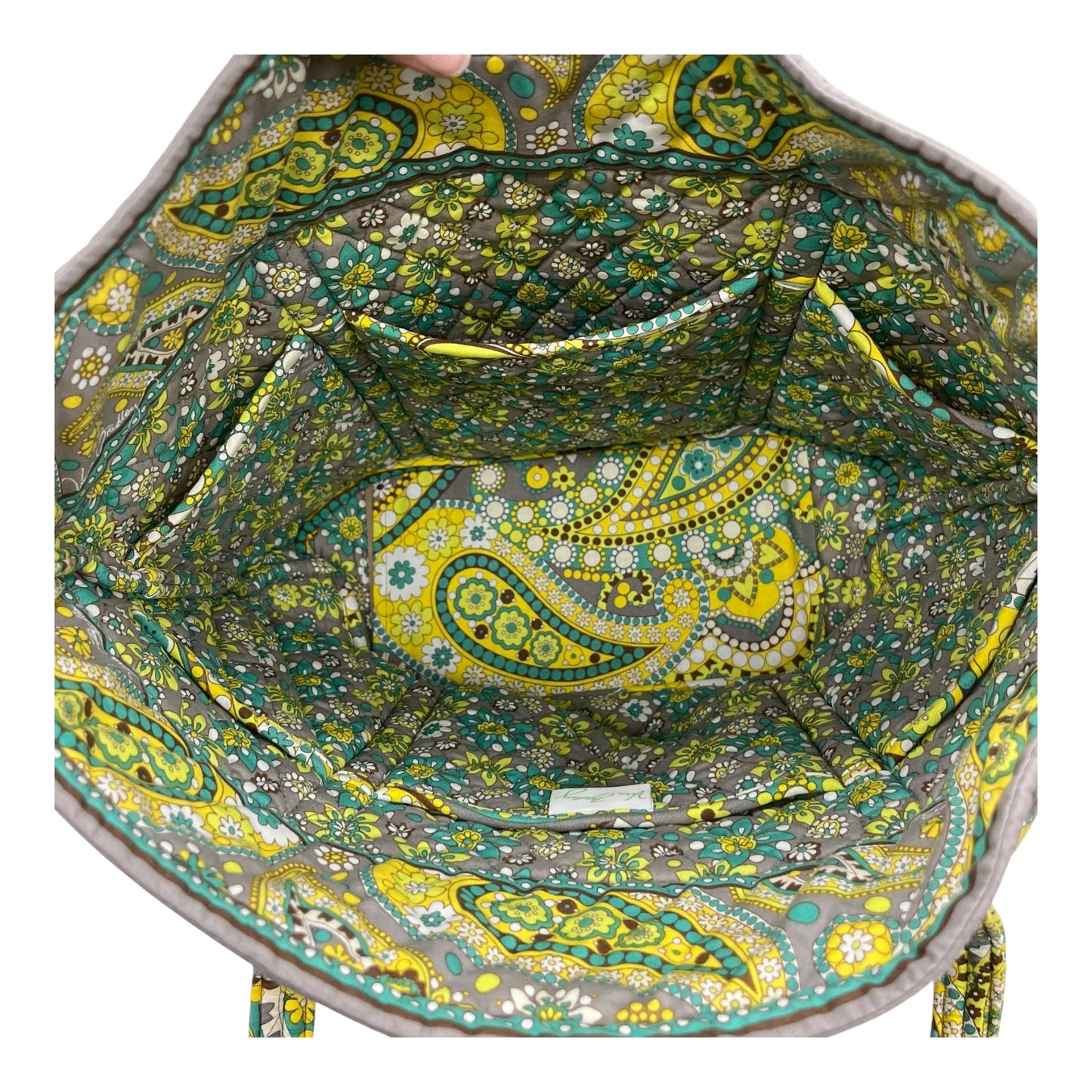 Handbag By Vera Bradley In Yellow, Size:Large